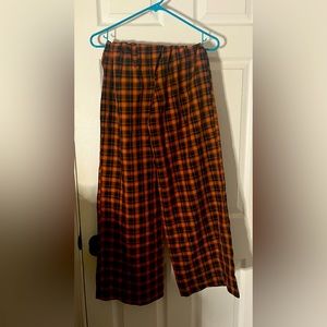 Orange and Black Flare Pants